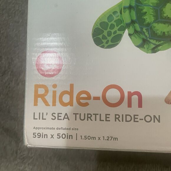 Intex Lil Sea Turtle Pool Float 59x50 Heavy Duty Ride On Adventure Age 3+ New - Picture 3 of 8